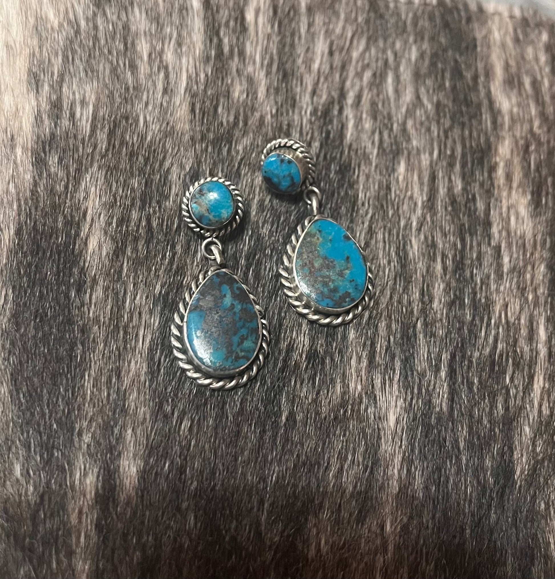 Authentic Turquoise/Black Earrings