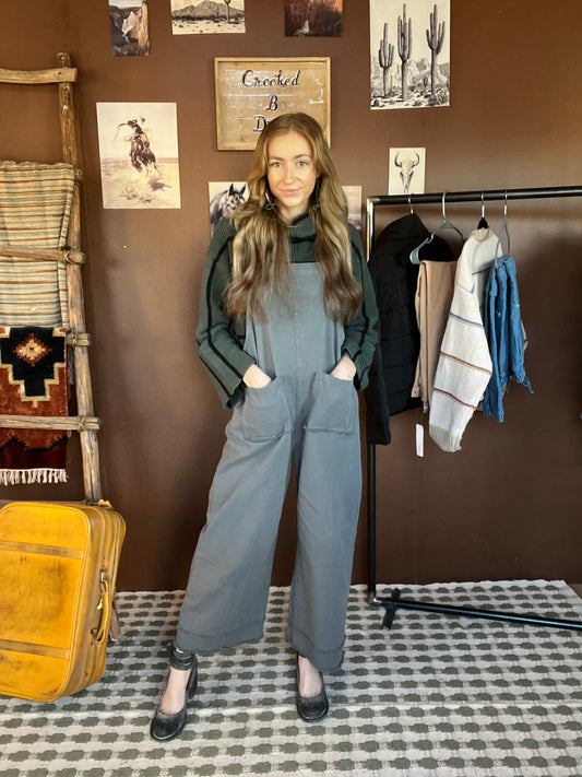 Washed Overall Jumpsuit