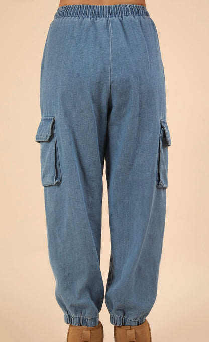 Denim Jogger Pants